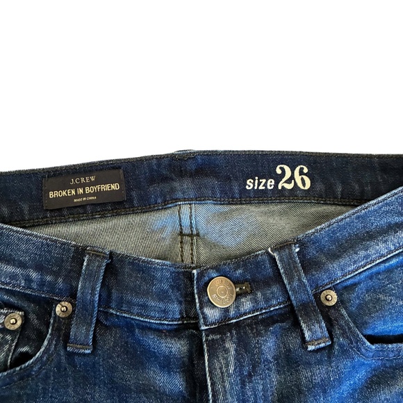 J.Crew Broken-In Boyfriend Jeans Size 26 | Relaxed High-Rise Casual Denim - Picture 3 of 9